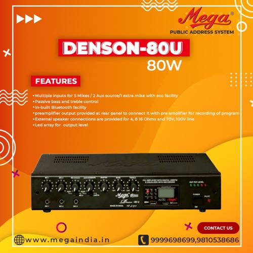 Denson 80U  P.A Medium Power Mixer Amplifier